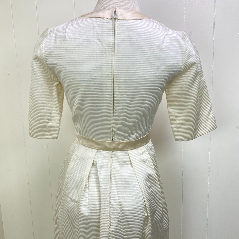 Vintage Ivory Ribbon Bow & Trim Wedding Dress - Picture 10 of 14